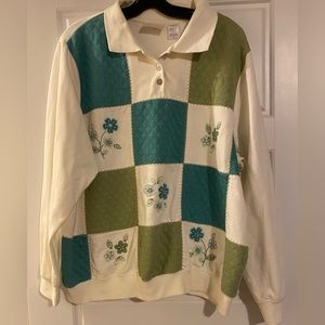 Vintage Alfred Dunner Embroidered
Patchwork Sweater